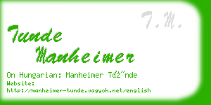 tunde manheimer business card